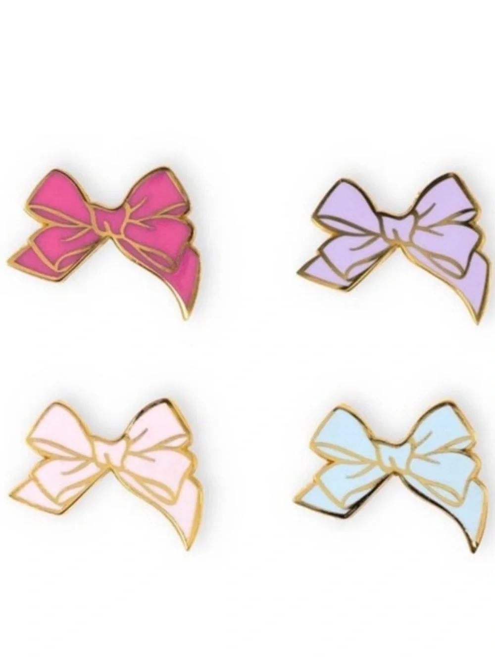 LoveShackFancy x Target - Yoobi 4pk Enamel Pins Bows